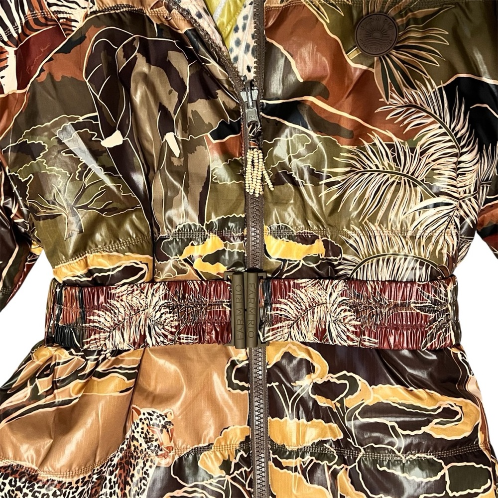 New FARM Rio Savannah Dream Reversible Puffer Jacket Size S - Picture 5 of 9